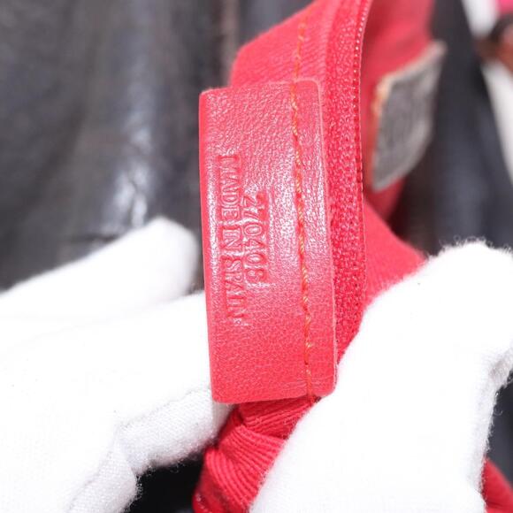 LOEWE Shoulder Bag Leather Brown Silver Auth 155631 - Picture 12 of 16